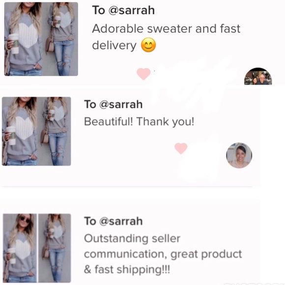 New! Last L cable knit heart sweater - Picture 2 of 4